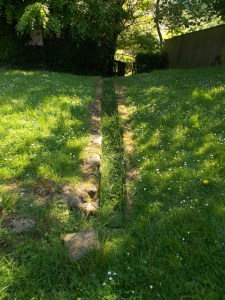 stone drain from the apodyterium 