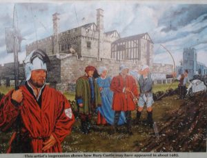 Artists impression of Bury Castle (from the on site interpretation boards)