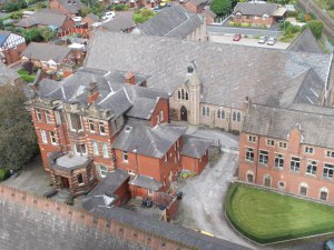 Looking down from St Walburge church tower